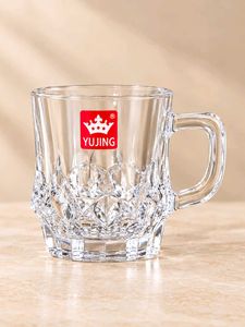 Set of 6 Crystal Clear Glass Cups