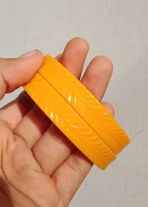 Vibrant Orange Bangle Set