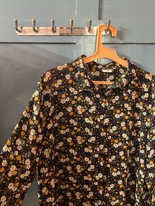 ONLY Blue Floral Translucent Top