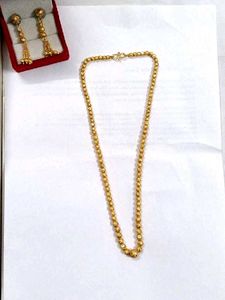 Elegant Gold Chain &amp; Earring Set