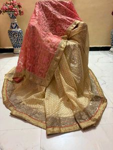 Beautiful Peach &amp; Gold Saree