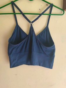 Blue Sports Bra Top