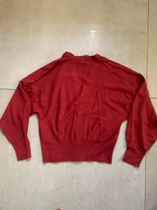 Burgundy V-Neck Cardigan