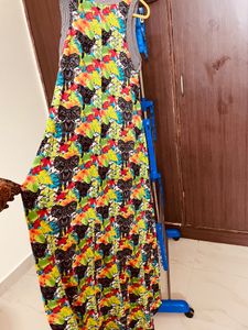 elephant print beautiful long gown for sale