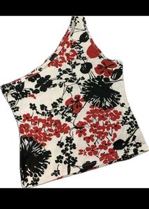 Floral Print one shoulder Top