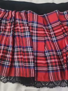 Red Plaid Lingerie Set
