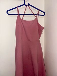 Pink Spaghetti Strap Dress