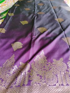 Elegant Purple Banarasi Silk Saree with Zari Work