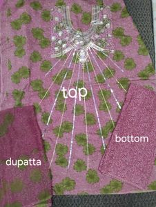 Elegant Pink Kurta Set with Embellished Neckline