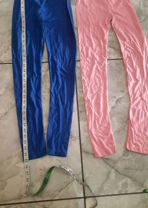 Comfortable Pink &amp; Blue Leggings Set