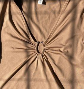 H&amp;M Tan Long Sleeve Top