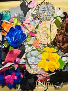 Handmade Fabric Flower Embellishments