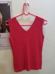 SALE 50%off🚨V-Neck Embellished Red Tank Top
