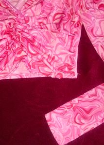 Pink Swirl Long Sleeve Top