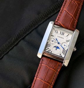 Cartier Watch with Brown Leather Strap