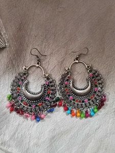 Boho Colorful Jhumka Earrings pack of two