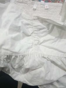 White Puff Sleeve Peasant Top