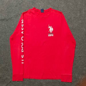 USPA Bold Red Graphic Long Sleeve T-Shirt