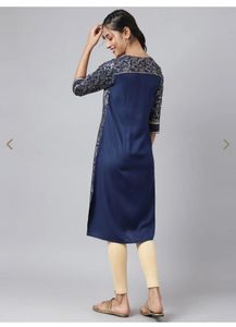 Elegant Aurelia Navy Floral Kurta