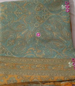 Designer Paisley Saree with Mirror Work