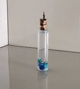 Handmade Beaded Glass Bottle Charm- Customisable