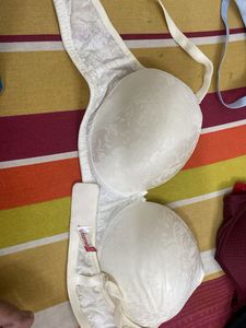 Cream Lace Padded Bra