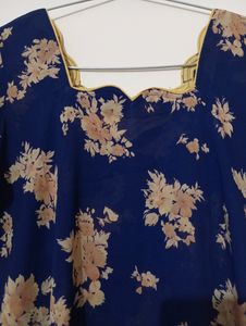 Blue Printed Salwaar suit
