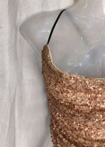 gold cowl neck top