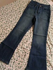 Flared Blue Denim Jeans with tag