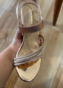 Rose Gold Wedge Heels - Brand New