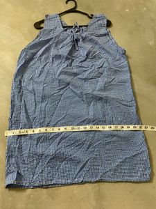Blue Gingham Sleeveless dress