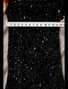 Black Shimmering High-Low Party Dress