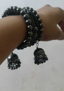 Oxidized Jhumka Bangles Set