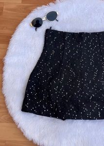 Sparkly Black Mini Skirt