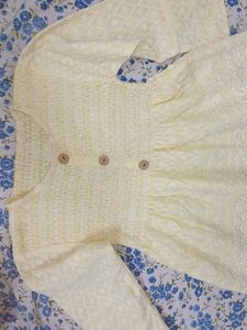 Light Yellow Button-Down Blouse
