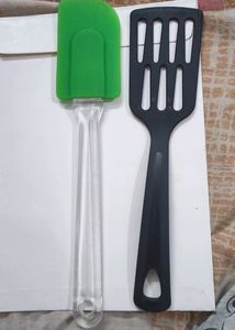 Combo Of Silicon & Nylon Spatula