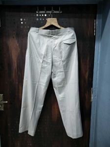 Men's Classic Grey Pleated Pants