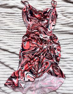 Abstract Swirl Mini Dress