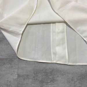 Men's Cream Short Sleeve Camp Collar Shirt