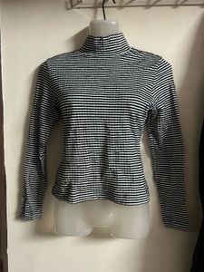 Striped Turtleneck Long Sleeve Top