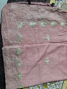 Muave Gota Patti Saree with Silver Embellishments