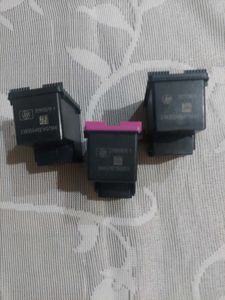 HP 80 3 Ink Cartridges (2 Black + 1 Colour) Empt
