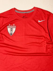 Men's Red Nike Dri-Fit Soccer T-Shirt