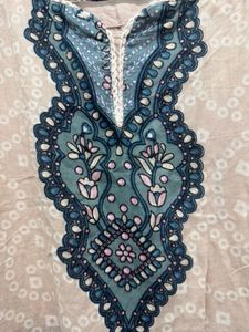 Elegant Blue Ombre Kurta Set with Dupatta