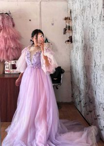 Lavender Tulle Prom Dress