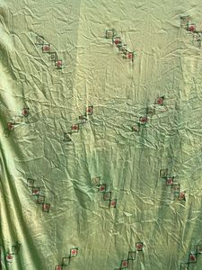 Elegant Light Green Embroidered Saree