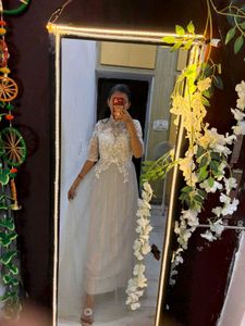 Elegant White Ethnic Gown