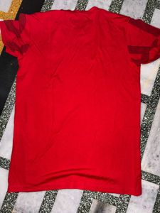 Men's Red Graphic Print T-Shirt