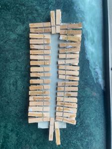 Wooden Clothespin Candle Holder Set