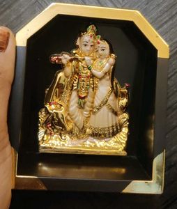 Radha Krishna Idol - Golden Finish